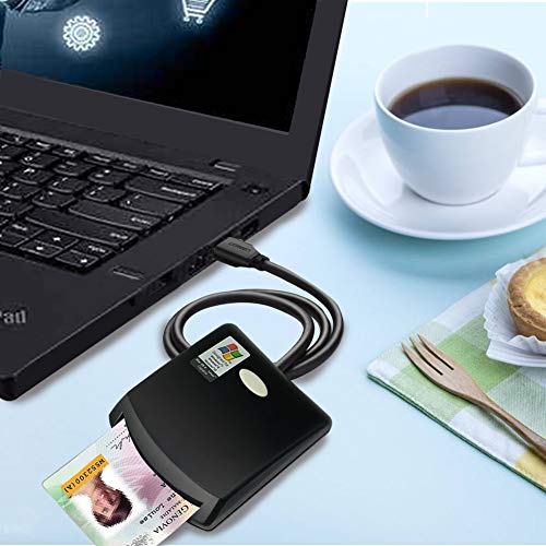 Jeerui EMV SIM eID Smart Chip Card Reader Writer Programmer #N99 for Contact Memory Chip Card &SDK Kit,Compatible with Windows (Black) - Thumbnail 3