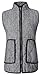 Merokeety Womens Slim Fall Quilted Herringbone Puffer Vest with Zipper XS Black/White