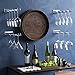 Wallniture Chiraz Wine Glass Rack Wall Mounted Kitchen Organization and Storage Set of 4, 15 Inch Chrome Stemware Holder