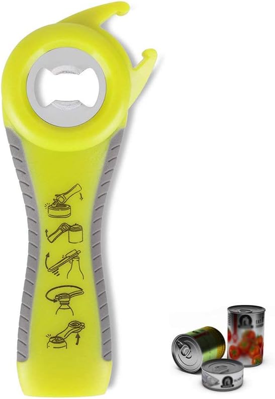 Lastest Jar Opener and Bottle Opener,Tuipong 5 in 1 Multi-Function Professional Bottle Opener Ideal Gift for Elderly and Women (Green+Grey)
