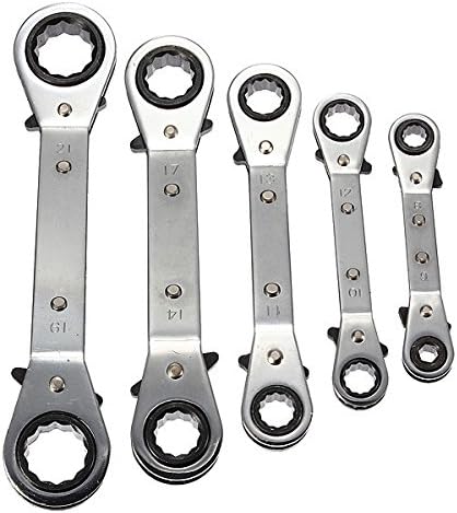 Chrome Vanadium Steel Metric Offset Ratchet Ring Wrench Spanner DIY Hand Tool