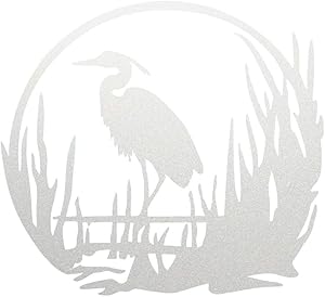 Sliding Glass Door Decals - Glass Sticker Decals for Windows and Glass Doors - 3 Frost Vinyl Window Stickers - Window Decals for Birds by Glass Alert (Heron)