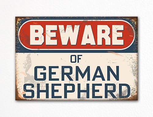 Beware of German Shepherd Dog Breed Refrigerator Magnet