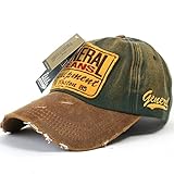 ililily Vintage Distressed Fashion Design Text Baseball Cap Trucker Hat Snapback