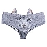 Ababalaya Womens' 3D Animal Print Cute Briefs with ears