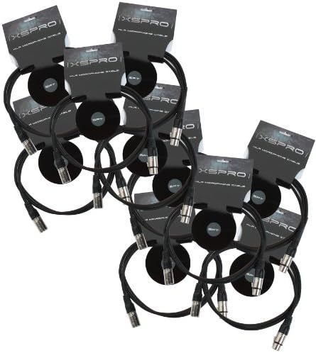XSPRO XSM-5 10 Pack 5' Ft Foot Shielded Audio XLR Mic Microphone Cable