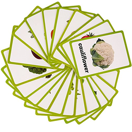 image for Richardy 20PCS/Set Vegetable Kids Gifts English Flash Cards Pocket Car