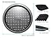 PreOkupied 4-Pack of 8.5 Inch Personal Perforated Pizza Pans, Dark Gray Carbon Steel with Nonstick Coating, Including 2 Black Pan Scrapers