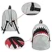 3D Shark Canvas Backpack Kids Book Bag School Backpack for Children Toddler Girls Boys (Gray)