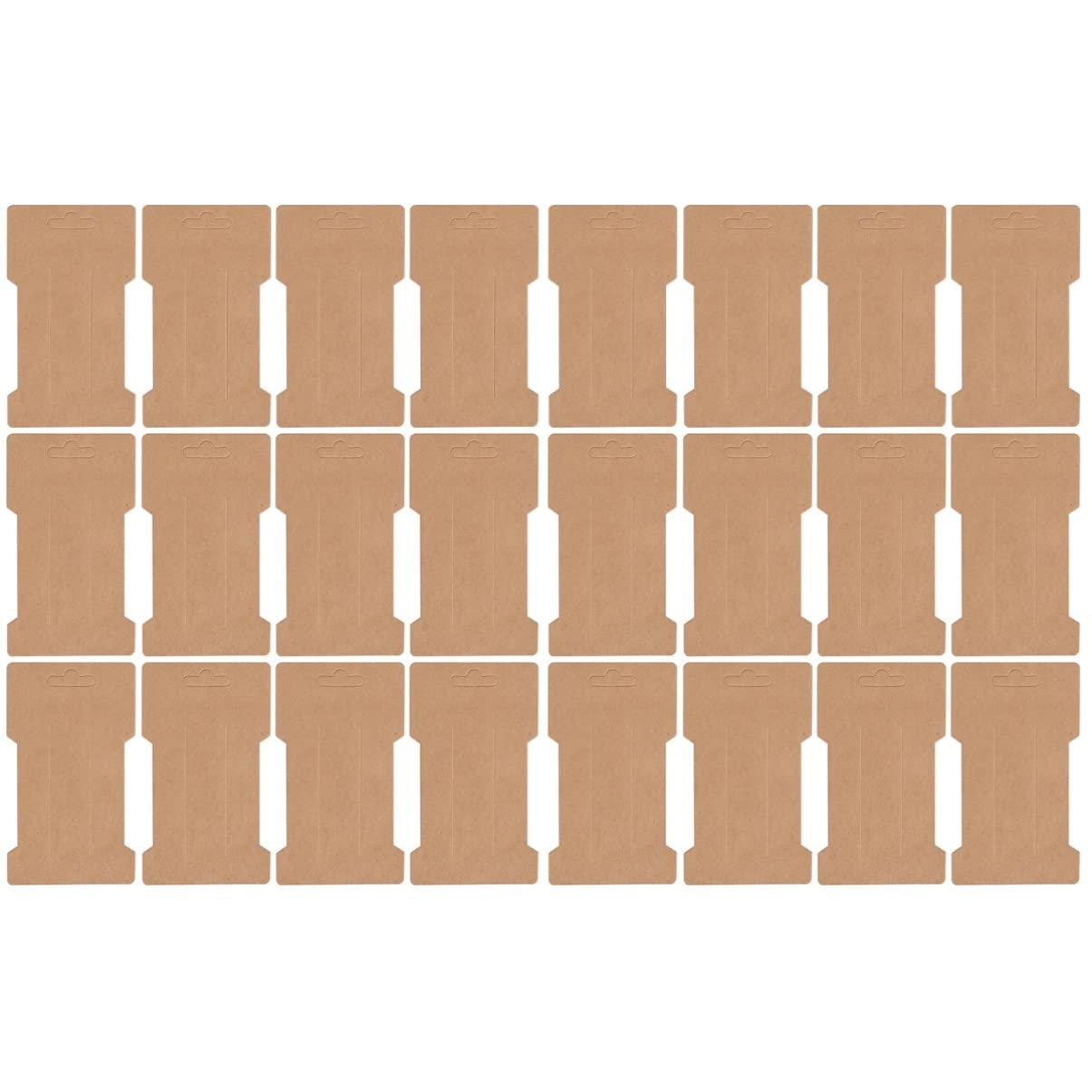 ULTECHNOVO Hair Clip Display Cards Kraft Brown 400Pcs Hair Bow Holder Cards with Pre-Cut Holes for Organizing Clips Barrettes and Jewelry in Home or Retail Use