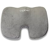 Coccyx Memory Foam Seat Cushion - Orthopedic Memory Foam Office Chair and Car Cushion for Back Support, Tailbone and Sciatica Pain Relief, Washable Cover