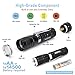 Pack of 4, AUOPRO Mini Pocket Torch Light Zoomable Handheld LED Flashlights with Clip, 3 Modes for Emergency, Camping and EDC