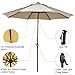 Abba Patio Sunbrella Patio Umbrella 9 Feet Outdoor Market Table Umbrella with Auto Tilt and Crank, Canvas Antique Beige