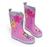 Kidorable Dora the Explorer Purple Rubber Rain Boots w/Butterfly Pull On Heel Tab (Big Kid)