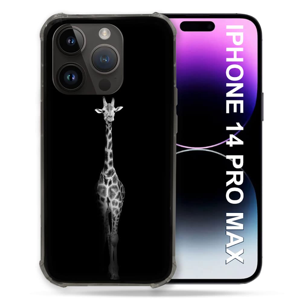 Cokitec Iphone 14 Pro Plus (6.7) Case Animal Giraffe Black