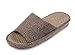 Bronze Times (TM) Unisex Cozy Tatami Indoor Cotton Flax House Slippers (Brown)