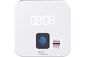 NGTeco Cloud Time Clock for Employees Small Business, Remote Control Fingerprint Time Clocks, Customization Rule Clock in Machine with Software ＆ iOS/Android App, 2.4G WiFi, No Monthly Fee, White