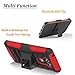 Droid Turbo Case, Circlemalls™ Dual Layers [Combo Holster] and Built-in Kickstand Bundled with Dual Layers Protection Hybrid Shockproof Phone Case and Stylus Pen for Motorola Droid Turbo XT1254-Red
