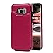 Galaxy S8 Plus Case (Not S8), MOLLYCOOCLE PU Leather Wallett Magnetic Clasp Clamshell Holster Case Silm Fit TPU Black Inner Bumper Credit Card Slots Shell Case for Samsung Galaxy S8 Plus, Hot Pink
