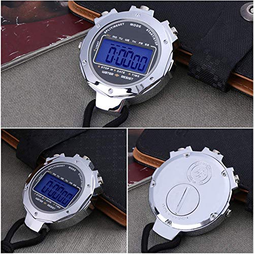 LAOPAO Stopwatch,1/100th Second 2 Lap Memory, Clock Daily Rainproof Digital Timer for Sports Match,Competition,Coach,Referee,Training,Timing