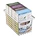 mDesign Modern Farmhouse Deep Metal Wire Storage Organizer Bin Basket with Handles for Kitchen Cabinets, Pantry, Closets, Bedrooms, Bathrooms, Laundry Rooms, Garages - 5.25 High, 4 Pack - Satin