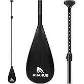 Abahub 3-Piece Stand up Paddles, Lightweight Paddleboard Paddle Oars for Paddleboard, Adjustable Aluminum Alloy Shaft 68" - 84"