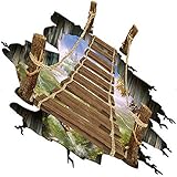 Lowprofile 3D Bridge Floor/Wall Sticker Removable Mural Decals Vinyl Art Living Room Decors