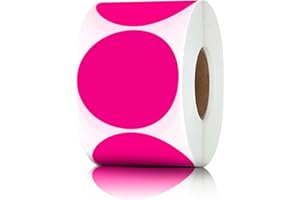 LUCKYHERN Pack of 600 Round Color Coding Circle Dots Stickers Labels (2", Pink)