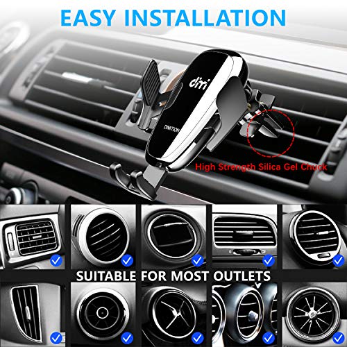 DM Car Phone Mount Air Vent Automatic Clamping Cell Phone Holder for Car Wireless Charger Built-in Battery Compatible with iPhone Xs Max/XR/XS/X/8 Plus, Samsung Galaxy S10/S10 Plus/S9/S8/S7/Note 9 10 - Thumbnail 7