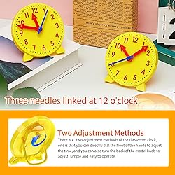Henoyso 48 Pieces Teaching Clock Kit for Kids to