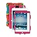 Aceguarderc Ipad Mini 1&2&3 Case Waterproof Rainproof Shockproof Kids Proof Case for Ipad Mini 2 Mini 1&2(Gifts Outdoor Carabiner + Whistle + Handwritten Touch Pen) (Ice/Rose)