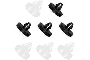 NTNEV - 8PCS Brake Pedal Stop Pads, Brake Switch Stopper, Rubber Brake Stoppers, Automotive Clutch Pedal Stopper, Compatible with 90541-06036 46505SA5000 (Black and White)
