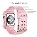 Apple Watch Band 38mm Protective Case,Youkex Replacement Straps with Rugged Shock-proof Case Cover for iWatch Series 1 Series 2 and Sport Edition (Pink/White)