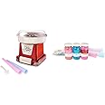 Nostalgia PCM805RETRORED Retro Hard & Sugar Free Cotton Candy Maker with Cotton Candy Party Kit