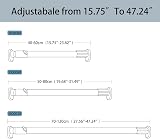 Hershii Expandable Window Shower Curtain Tension Rod Oval Head 25.4mm view 2
