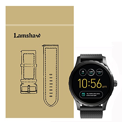 Lamshaw smartwatch band for fossil q marshal milanese metal stain…
