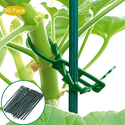 GreceYou 50/100/200 Pcs Adjustable Garden Plant Twist Ties – Flexible Plastic Garden Cable Ties Multi-Use for Secure Vine, 6.7 Inch