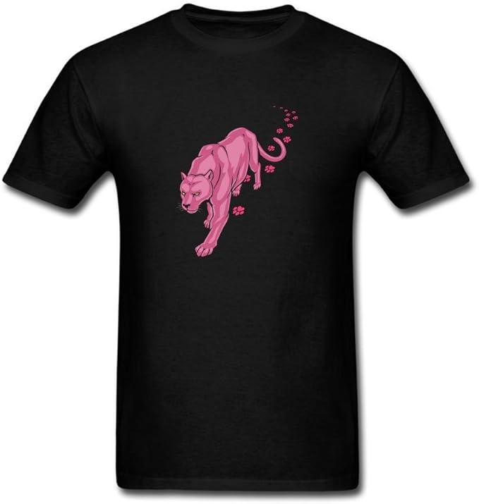 Flysky Men's Creative Pink Panther Custom T Shirt Black Amazon.ca