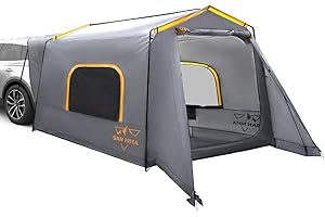 SAN HIMA SanHima SUV Tent for Family Camping - Waterproof & Windproof SUV Tailgate Tent with Storage Bag for Van Jeep CUV Model Y, Up to 6-8 Person