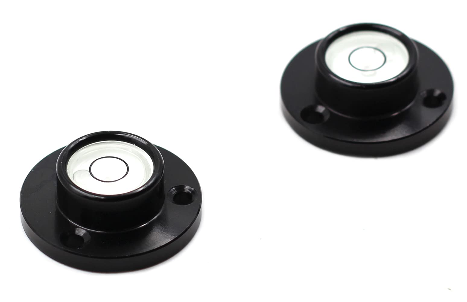 Chiloskit Aluminium Housing Bullseye Level Spirit Level for RV Tripod with Mount Hole, Ø34mm, Set of 2