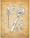 Wrench Tool Patent Print - Great Home and Garage Decor, Man Cave Stuff, Workshop or Repair Shop Wall Art, Classic Gifts for Father's Day and Mechanics, 11x14 Unframed Art Print Poster