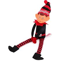 Toyland Elves Behavin Badly 12 Inch Soft Toy - Brown Elf With Long Legs & Vinyl Head, Christmas Novelty Elf