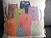 Decorbox Cotton Linen Square Throw Pillow Case Decorative Fashion Cushion Cover Pillowcase Color Cats 18 