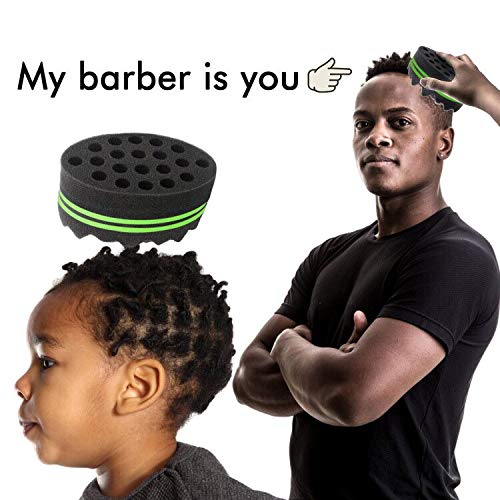 Parabirds Sponge Hair,Hair Twist Sponge,Curl Hair Sponge,Afro Twist Comb Brush Barber Sponge for Men Women Kids