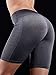 Neleus Women's 3 Pack Tummy Control Workout Compression Shorts with Pocket,9005,Black,Grey,White,US M