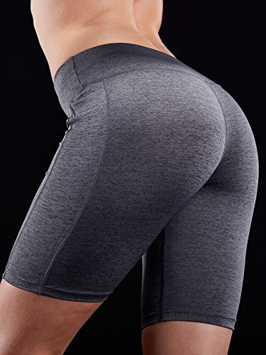 image for Neleus Women's Workout Compression Long Shorts with Pocket,9005,3 Pack