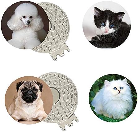PINMEI Golf Ball Markers-Cat Dog Pets Golf Ball Marker with Magnetic Golf Hat Clip