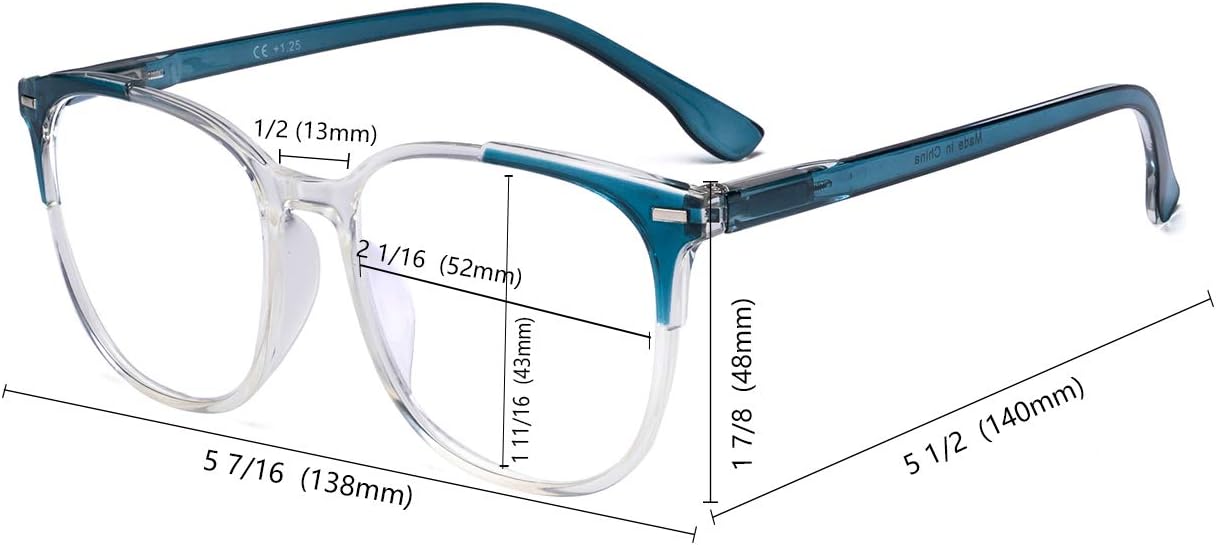 Eyekepper 4 Pack Ladies Reading Glasses Oversized Square Readers for Women Reading +0.75, 4 works Mix - Image 5