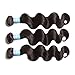 Donmily Hair Indian Body Wave Human Hair Weave 3 Bundles 100% Unprocessed Remy Virgin Hair Natural Black Color 285g (8