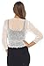 Back From Bali Womens Lightweight Knit Cardigan Shrug Lite Sheer White